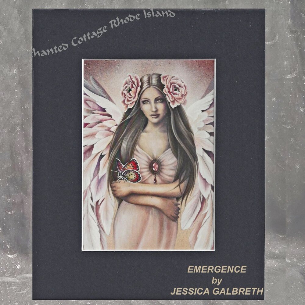 Jessica Galbreth 𝑬𝑴𝑬𝑹𝑮𝑬𝑵𝑪𝑬 𝑽𝒊𝒏𝒕𝒂𝒈𝒆𝑨𝒏𝒈𝒆𝒍 Matted Art Print